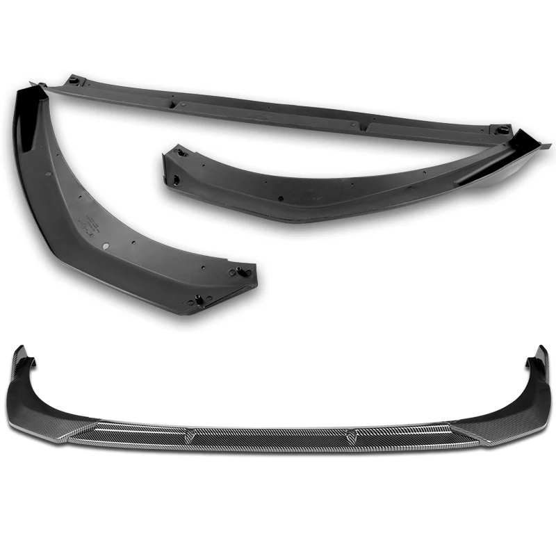 For 2019-2021 Kia Forte STP-Style Carbon Look Front Bumper Splitter Spoiler Lip 3PCS - Image 4