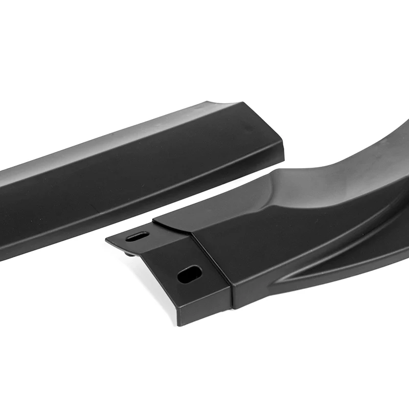 For 2008-2011 Mercedes C-Class Sport W204 Unpainted Matte Black Front Bumper Splitter Spoiler Lip 3PCS - Image 2