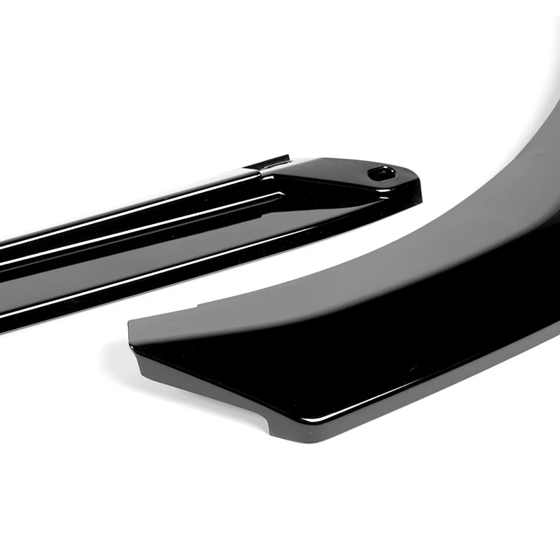 For 2019-2021 Kia Forte STP-Style Painted Black Front Bumper Splitter Spoiler Lip 3PCS - Image 2