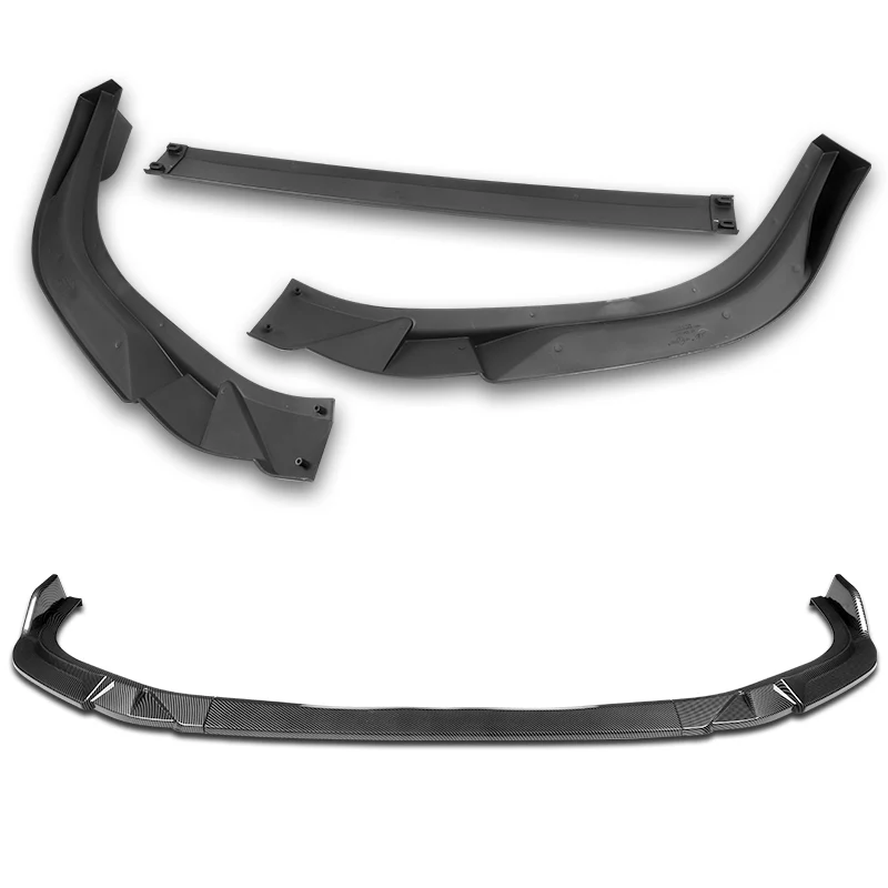 For 2019-2023 Lexus ES300H ES350 3-PCS Carbon Look Front Bumper Splitter Spoiler Lip - Image 2