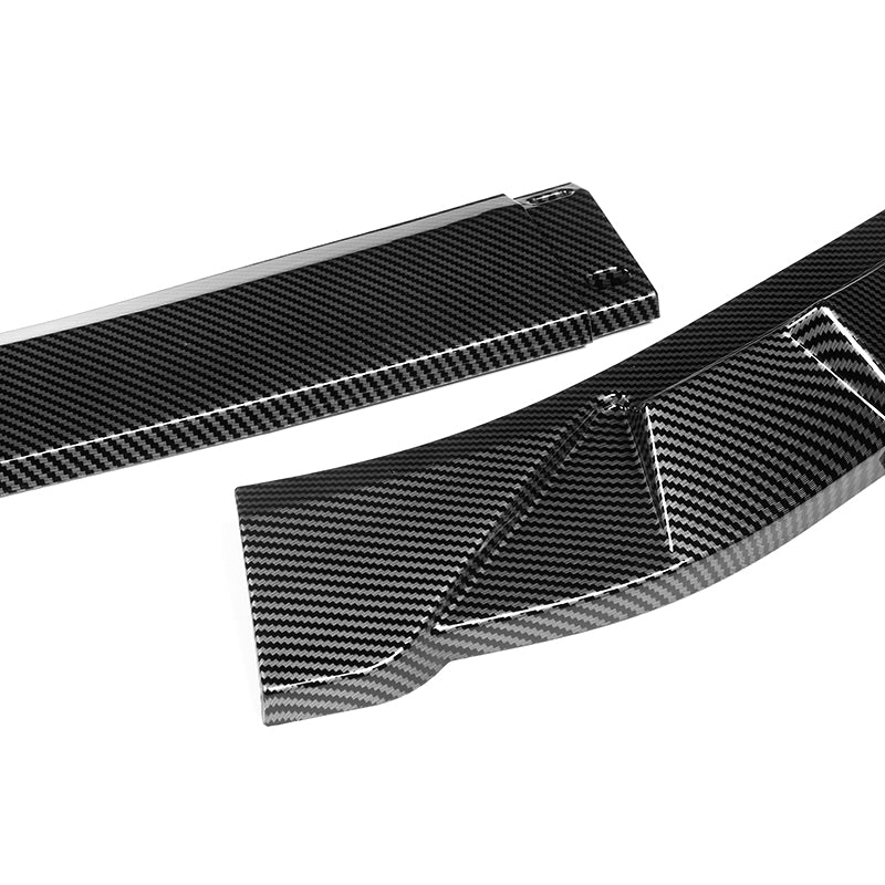For 2019-2023 Lexus ES300H ES350 3-PCS Carbon Look Front Bumper Splitter Spoiler Lip - Image 3