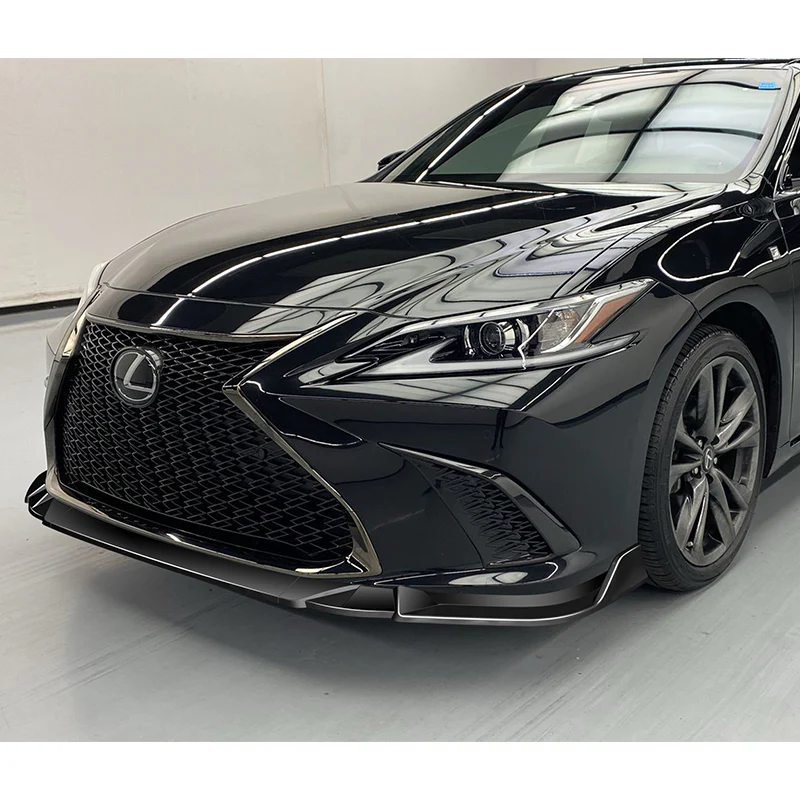 For 2019-2023 Lexus ES300H ES350 3-PCS Painted Black Front Bumper Splitter Spoiler Lip - Image 5