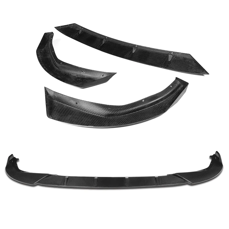 For 2019-2022 BMW G20 M-Sport M340i Real Carbon Fiber 3PCS Front Bumper Splitter Spoiler Lip - Image 4