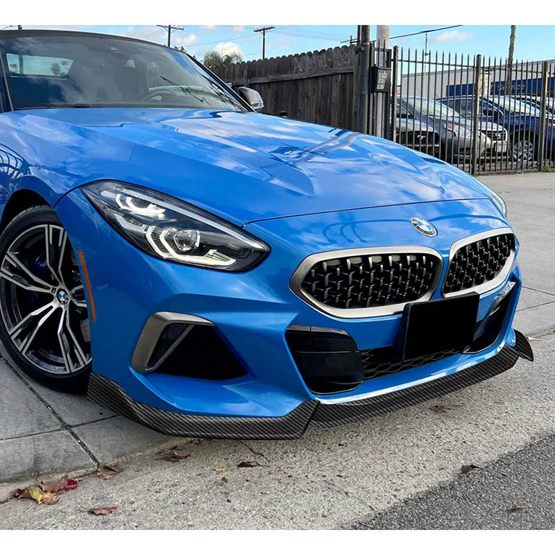 For 2019-2022 BMW Z4 G29 M-Sport 3-Pcs Carbon Look Front Bumper Body Kit Spoiler Lip - Image 5
