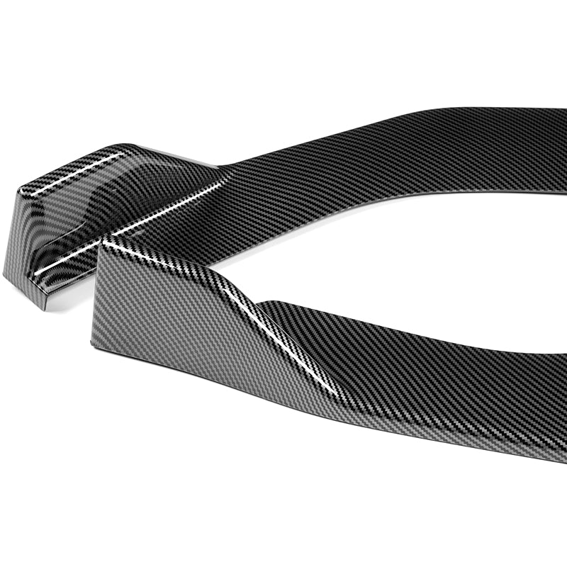 For 2019-2022 Toyota Corolla Hatchback TS-Style 3-PCS Carbon Painted Front Bumper Lip - Image 2