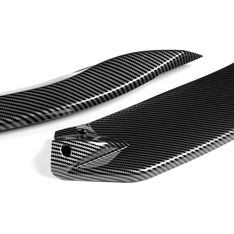 For 2019-2022 Toyota Corolla Hatchback TS-Style 3-PCS Carbon Painted Front Bumper Lip - Image 3