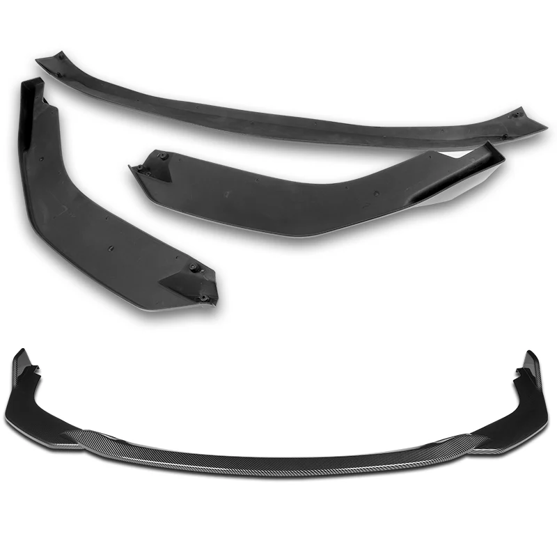 For 2019-2022 Toyota Corolla Hatchback TS-Style 3-PCS Carbon Painted Front Bumper Lip - Image 4