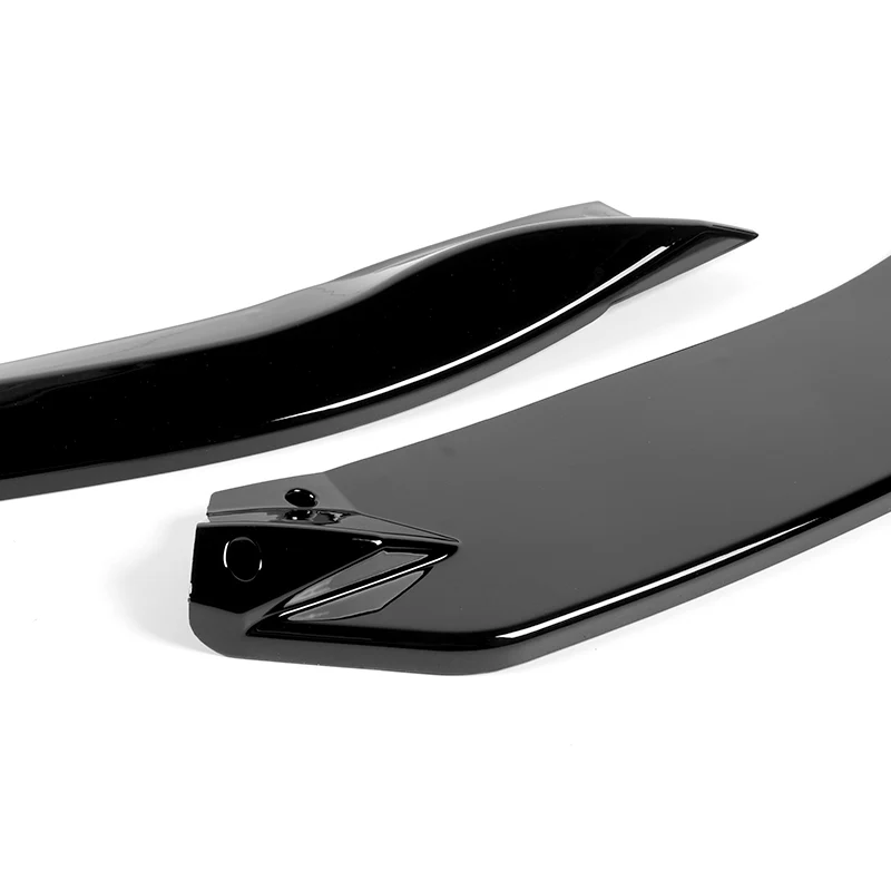 For 2019-2022 Toyota Corolla Hatchback TS-Style 3-PCS  Painted Black Front Bumper Lip - Image 2