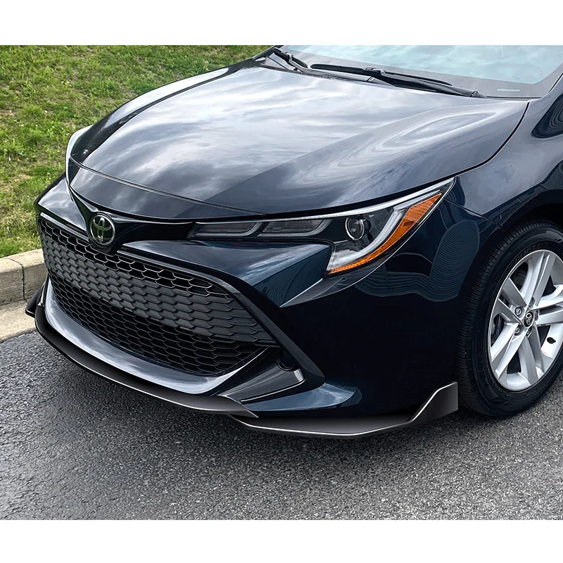 For 2019-2022 Toyota Corolla Hatchback TS-Style 3-PCS  Painted Black Front Bumper Lip - Image 5