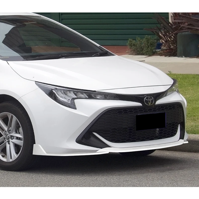 For 2019-2022 Toyota Corolla Hatchback TS-Style 3-PCS Painted White Front Bumper Lip - Image 5