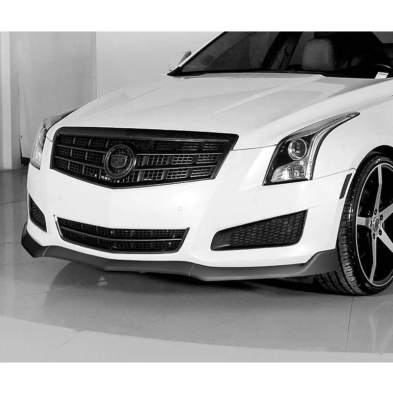 For 2013-2014 Cadillac ATS GT-Style Matte Black Front Bumper Body Splitter Spoiler Lip 3PCS - Image 5