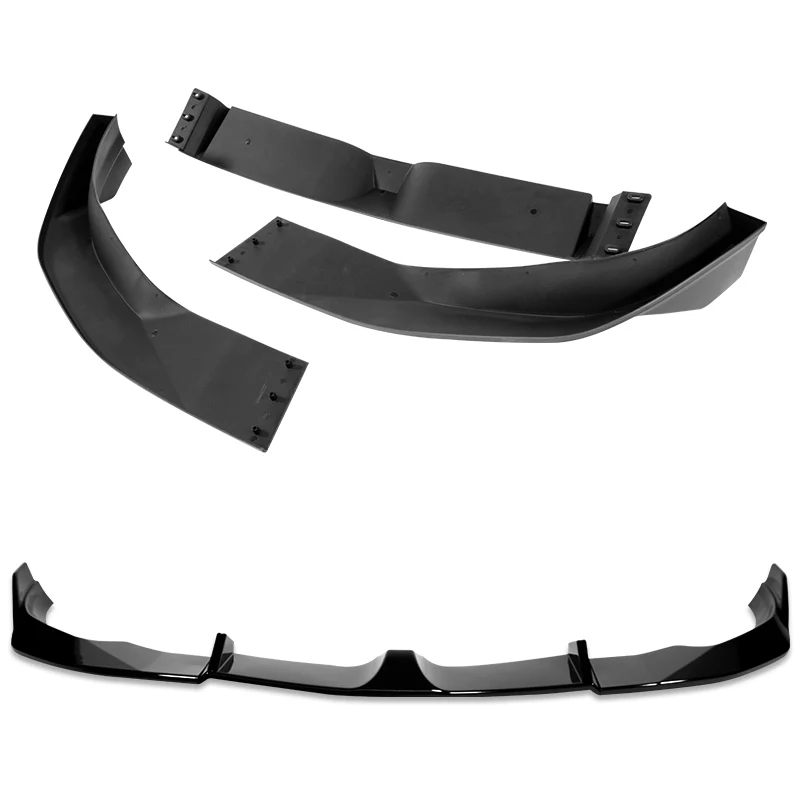 For 2019-2023 BMW X5 G05 M-Sport Painted Black Front Bumper Body Splitter Spoiler Lip 3PCS - Image 4