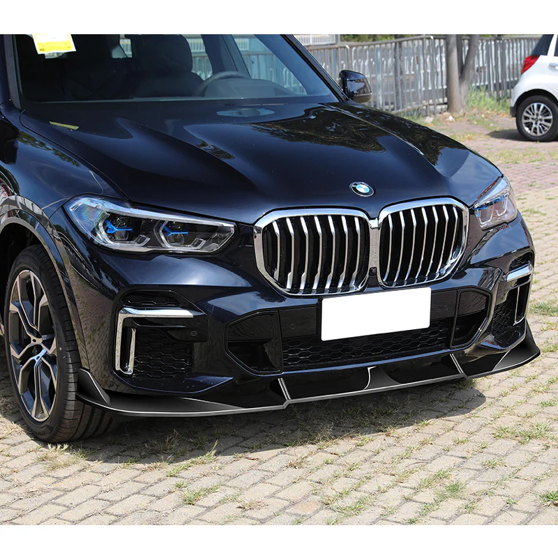 For 2019-2023 BMW X5 G05 M-Sport Painted Black Front Bumper Body Splitter Spoiler Lip 3PCS - Image 5