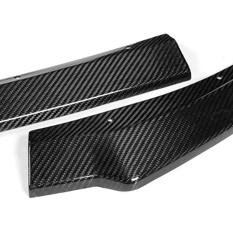 For 2019-2023 Mazda 3 Mazda3 Real Carbon Fiber Front Bumper Splitter Spoiler Lip 3PCS - Image 2