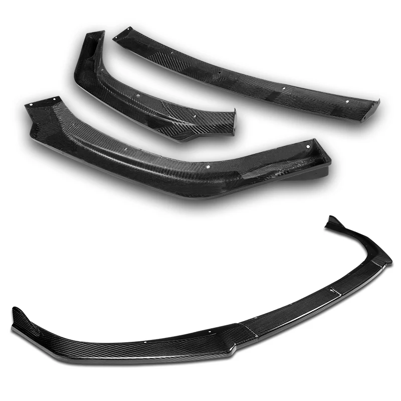 For 2019-2023 Mazda 3 Mazda3 Real Carbon Fiber Front Bumper Splitter Spoiler Lip 3PCS - Image 4