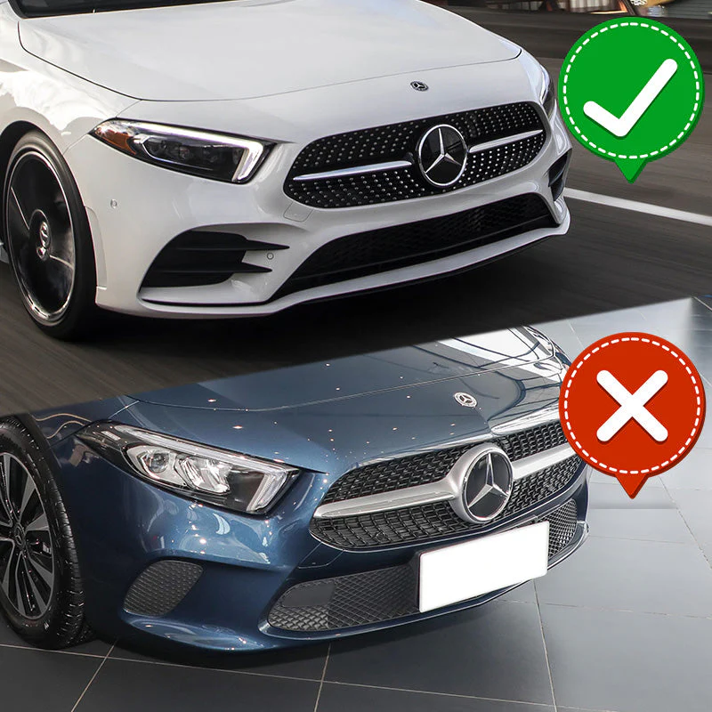 For 2019-2023 Mercedes-Benz A-Class AMG W177 Carbon Look Front Bumper Body Splitter Spoiler Lip 3PCS - Image 6