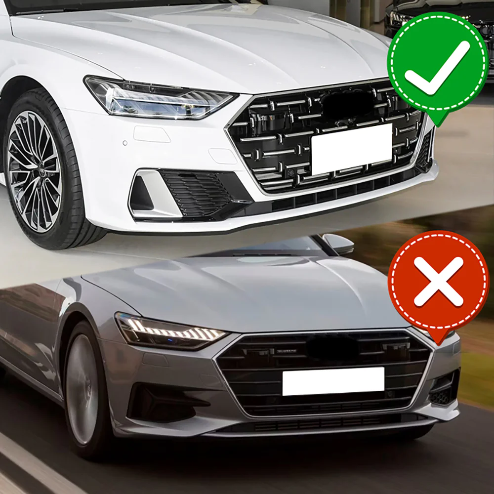 For 2019-2024 Audi A7 S7 S-Line Front Bumper Splitter Spoiler Lip 5PCS -Painted Black - Image 8