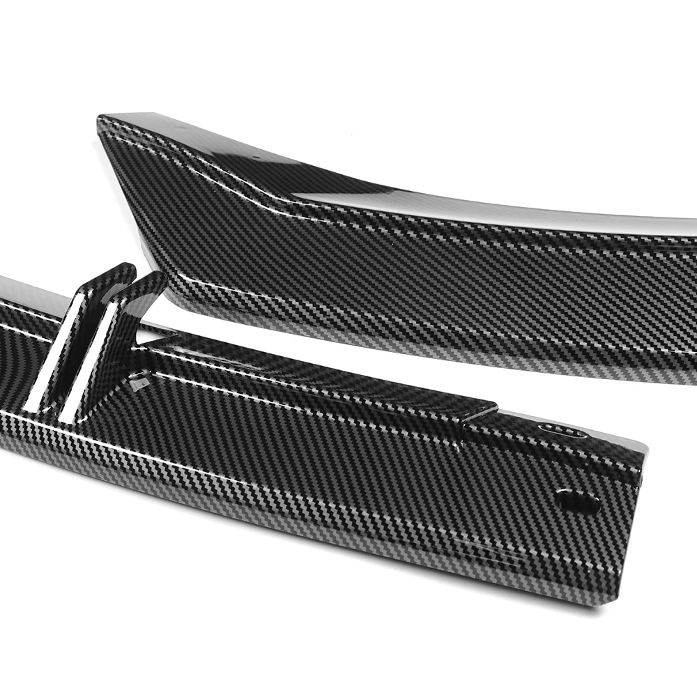 For 2019-2024 Audi A7 S7 S-Line Front Bumper Splitter Spoiler Lip 5PCS -Carbon Fiber Look Painted - Image 7