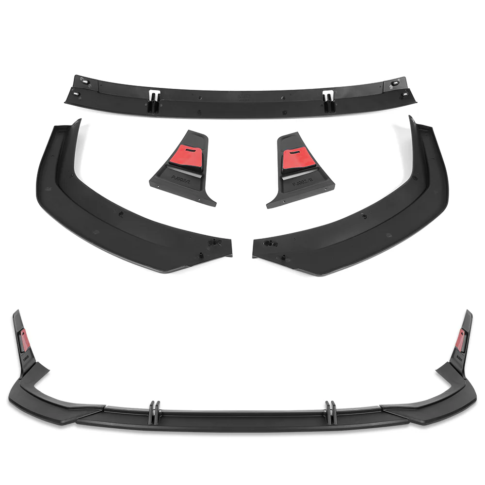 For 2019-2024 Audi A7 S7 S-Line Front Bumper Splitter Spoiler Lip 5PCS -Unpainted Matte Black - Image 2