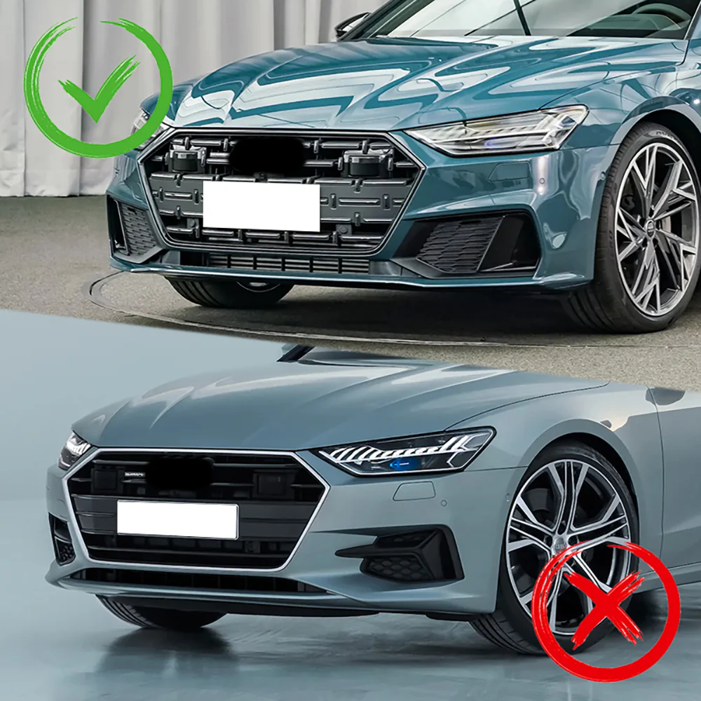 For 2019-2024 Audi A7 S7 S-Line Front Bumper Splitter Spoiler Lip 5PCS -Unpainted Matte Black - Image 8