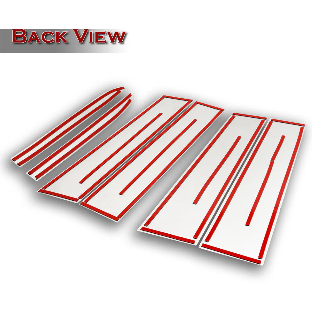 For 2019 - 2025 Chevrolet Silverado / GMC Sierra 1500 Mirror Chrome Exterior Stainless Car Window Door Pillar Trim 6-PCS - Image 3