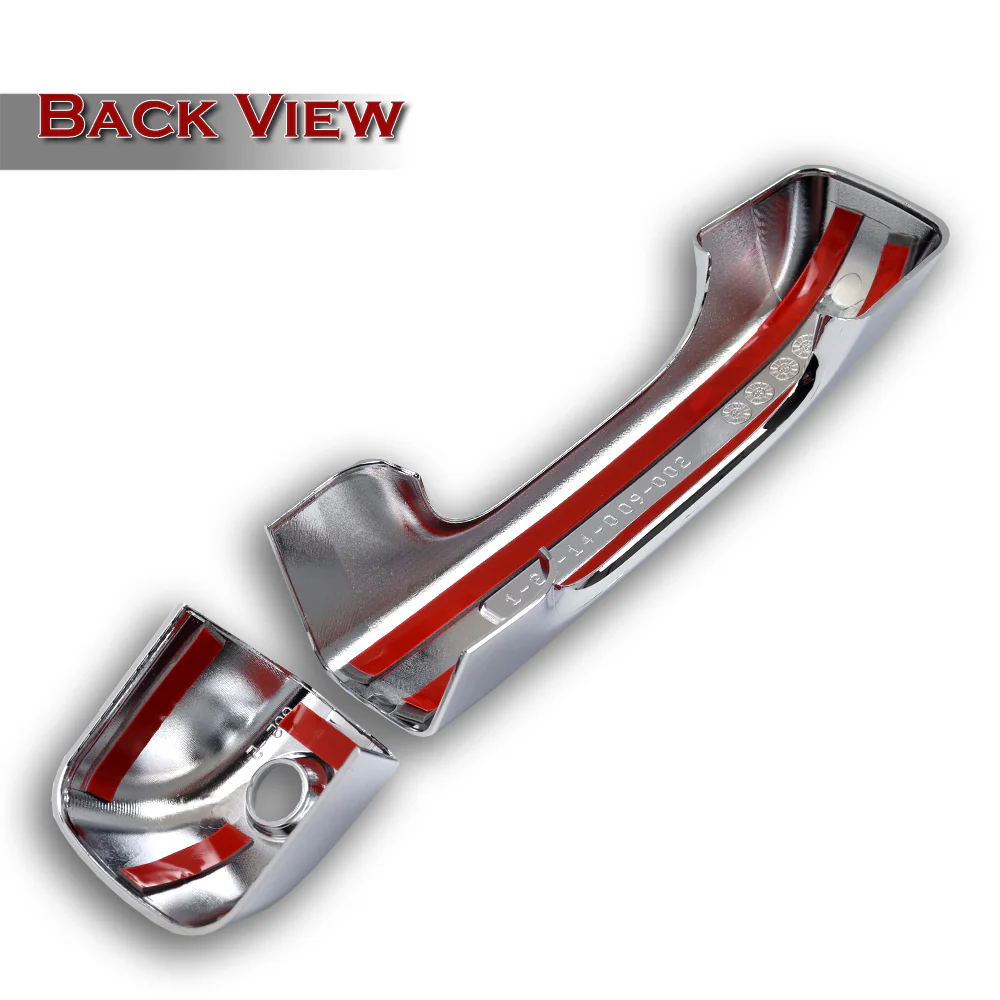 For 2019 - 2025 Dodge Ram 1500 Mirror Chrome Exterior Door Pull Handle Lever Cover Cap Trim Kit No Smart Keyhole - Image 3