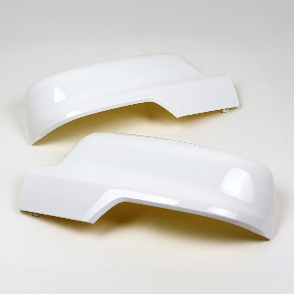 For 2019 - 2026 Dodge RAM 1500 Side View Top Half Mirror Covers Cap Replacement With Turn Signal Hole -White ABS - Image 2