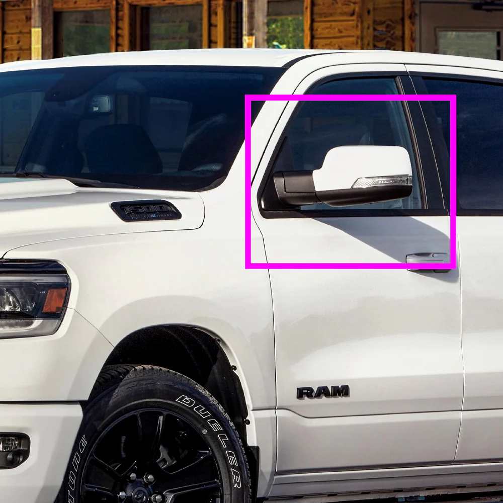 For 2019 - 2026 Dodge RAM 1500 Side View Top Half Mirror Covers Cap Replacement With Turn Signal Hole -White ABS - Image 5