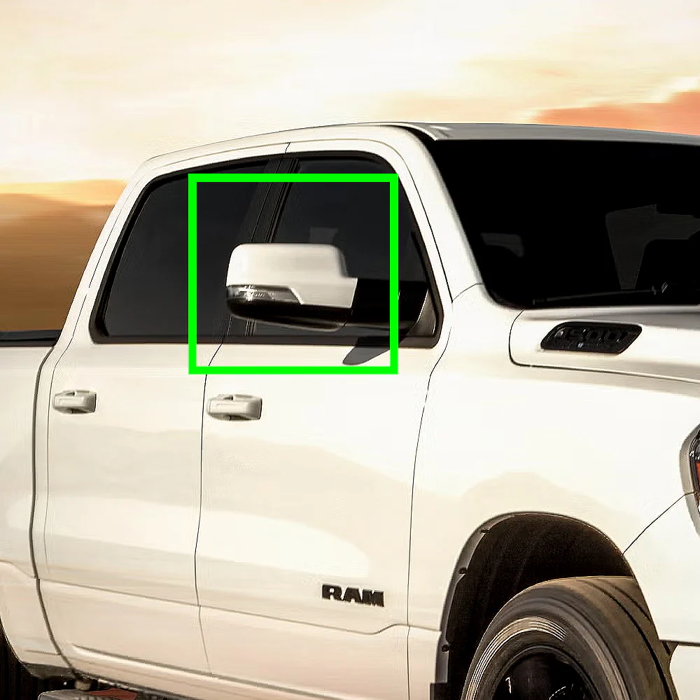 For 2019 - 2026 Dodge RAM 1500 Side View Top Half Mirror Covers Cap Replacement With Turn Signal Hole -White ABS - Image 7