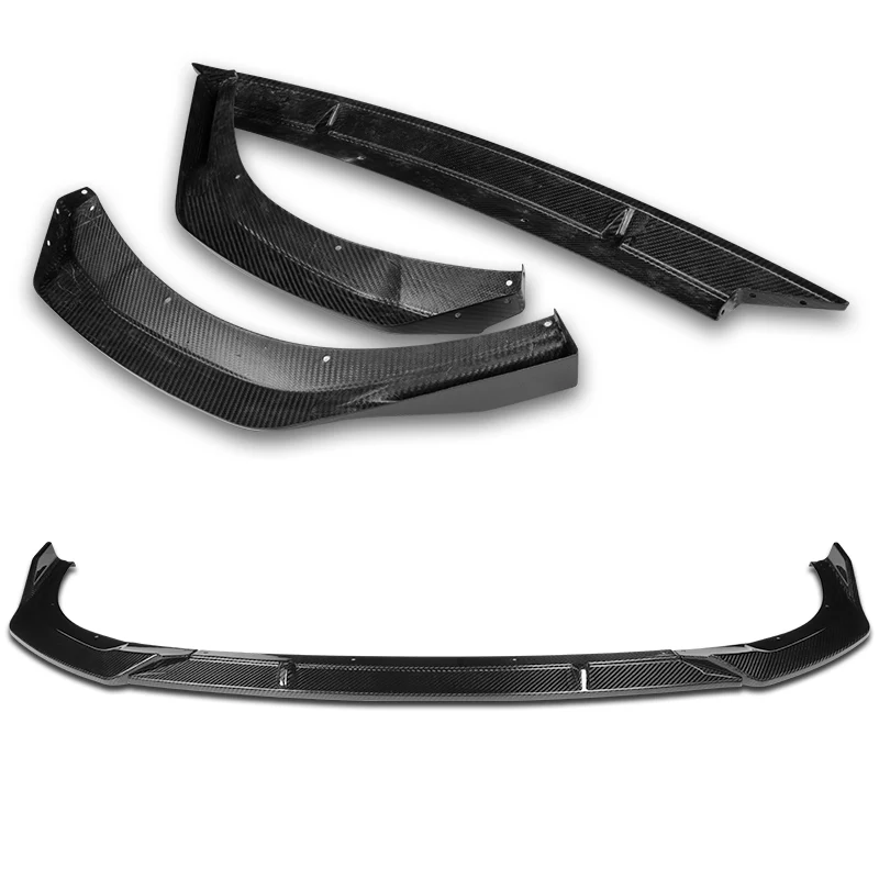 For 2020-2024 BMW 2-Series F44 Gran Coupe 3-Pcs Carbon Fiber Front Bumper Spoiler Lip - Image 4