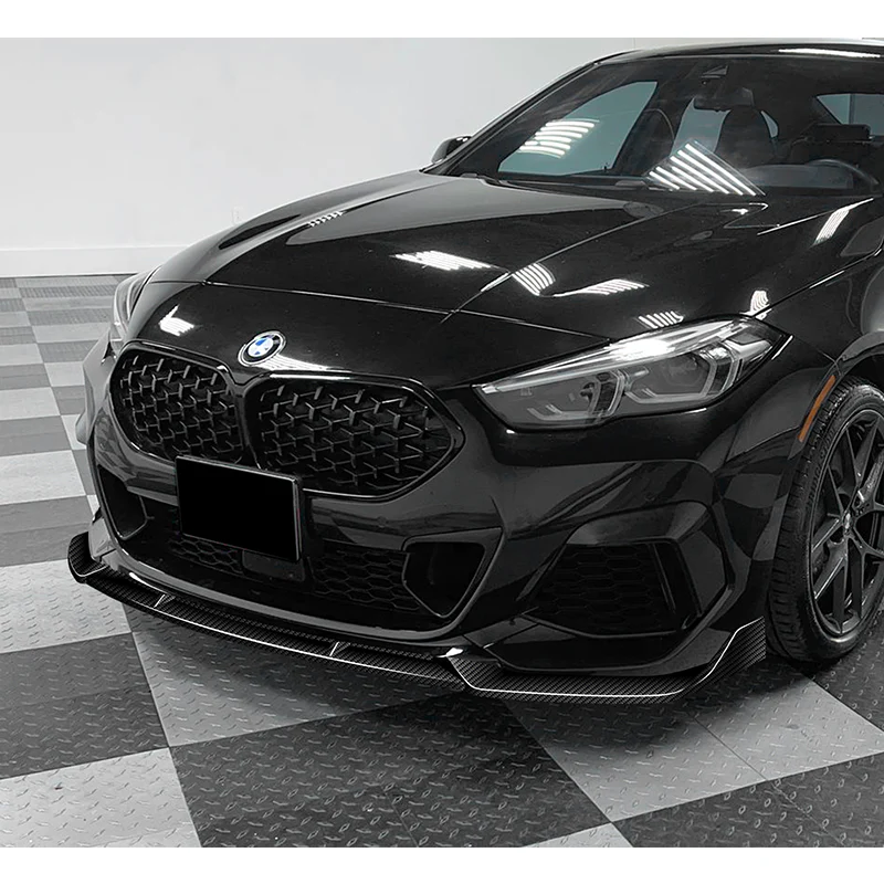 For 2020-2024 BMW 2-Series F44 Gran Coupe 3-Pcs Carbon Fiber Front Bumper Spoiler Lip - Image 5