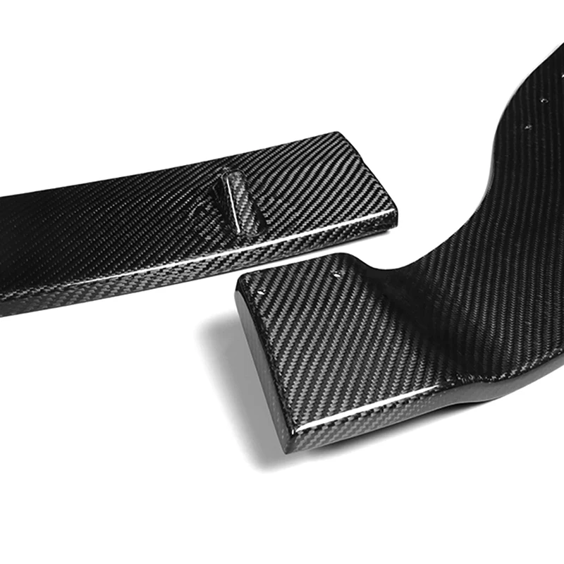 For 2009-2012 Nissan 370Z Real Carbon Fiber Front Bumper Body Splitter Spoiler Lip 3PCS - Image 2