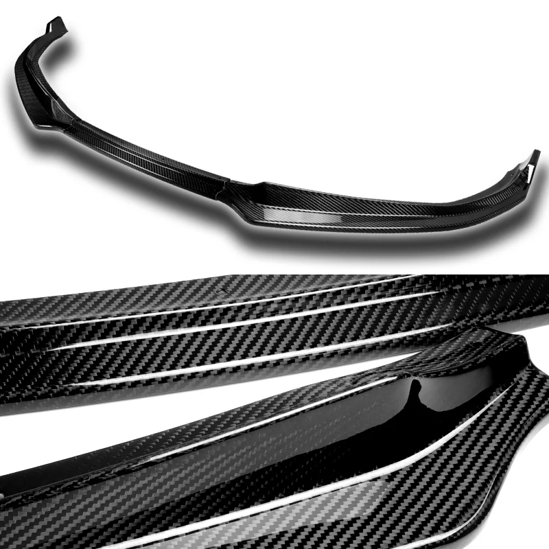 For 2020-2025 BMW 4-Series G22 G23 M-Sport Carbon Fiber Front Bumper Body Splitter Spoiler Lip 3PCS - Image 2