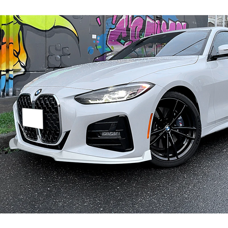 For 2020-2025 BMW 4-Series G22 G23 M-Sport Painted White Front Bumper Body Splitter Spoiler Lip 3PCS - Image 5