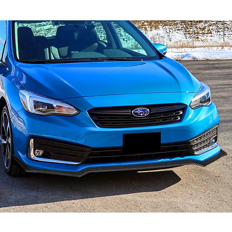For 2020-2022 Subaru Impreza CS-Style 3-PCS Carbon Painted Front Bumper Spoiler Lip - Image 5
