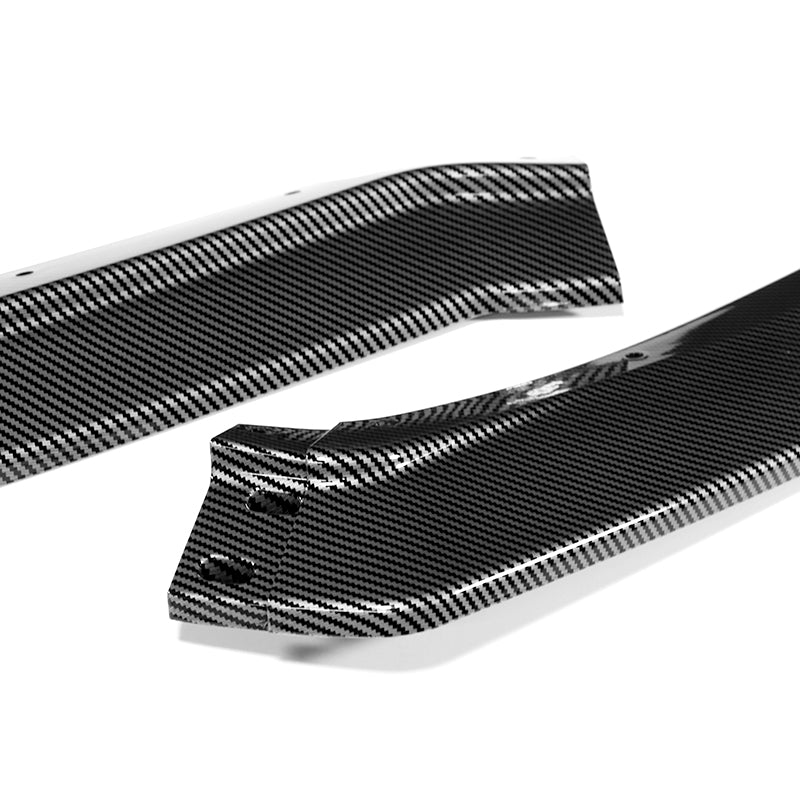 For 2020-2025 Chevy Corvette C8 5VM-Style 3-Pcs Carbon Look Front Bumper Spoiler Lip - Image 2