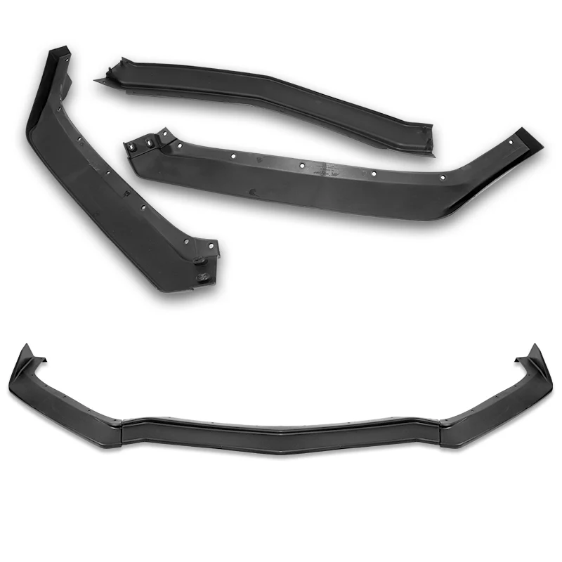 For 2020-2025 Chevy Corvette C8 5VM-Style 3-Pcs Matt Black Front Bumper Spoiler Lip - Image 4
