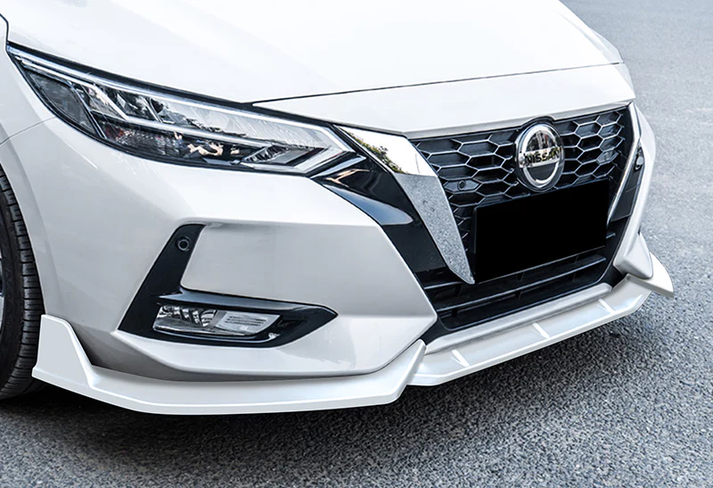 For 2020-2023 Nissan Sentra Painted White Front Bumper Body Kit Spoiler Lip 3PCS - Image 5