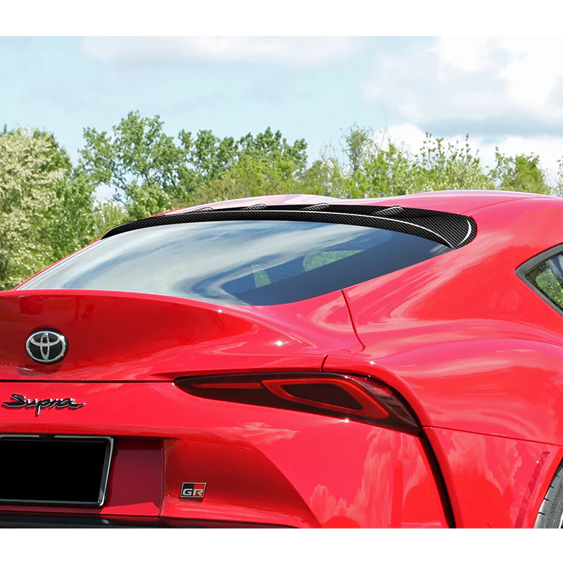 For 2020-2024 Toyota GR Supra A90 Carbon Fiber Rear Roof Visor Window Spoiler - Image 5