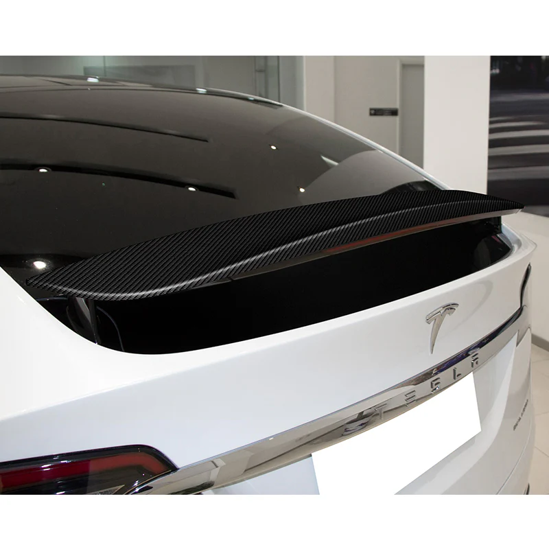 For 2016-2025 Tesla Model X OE-Style Matte Carbon Fiber Rear Trunk Spoiler Wing - Image 5