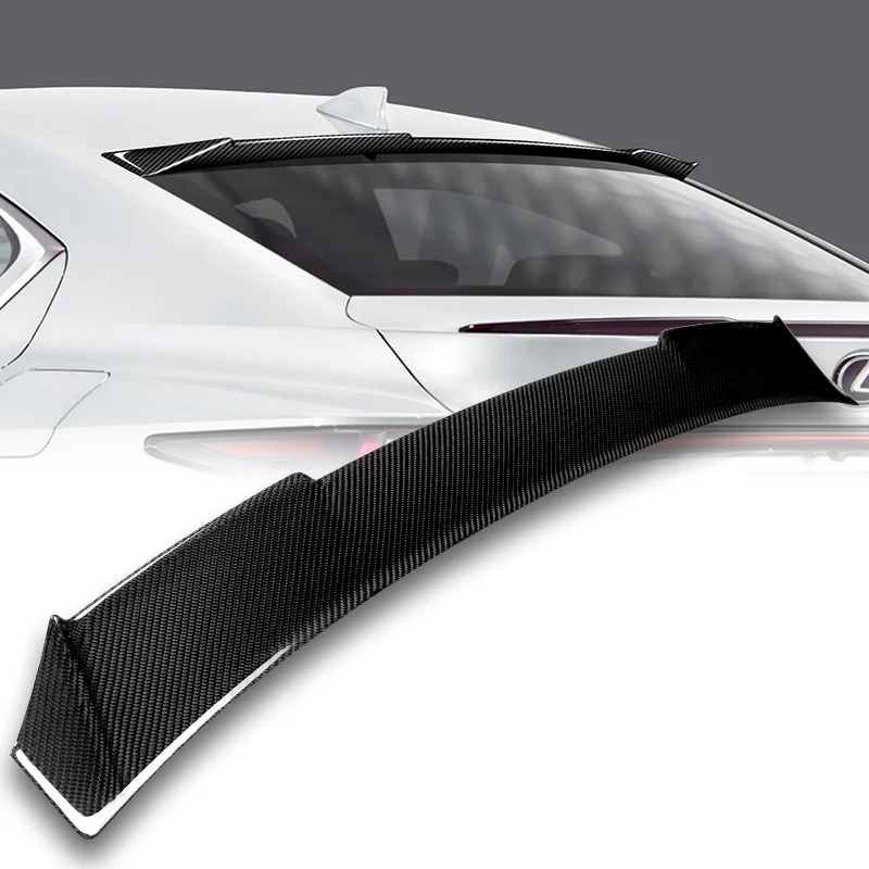 For 2021-2025 LEXUS IS300 IS350 IS500 F-Style Carbon Fiber Rear Roof Visor Window Spoiler - Image 6
