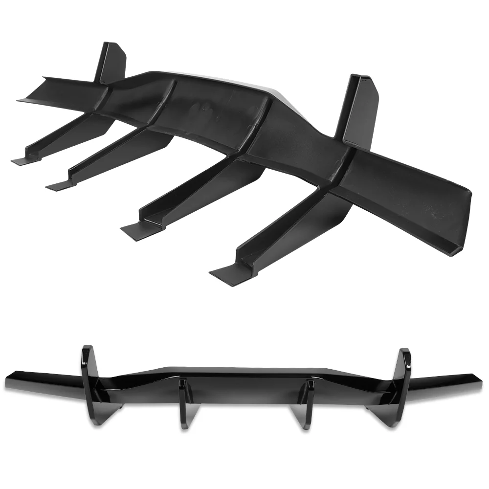 For 2020-2025 Chevrolet Corvette C8 Stingray  Rear Bumper Diffuser Fin Lip -Painted Black - Image 3