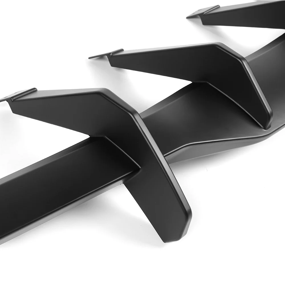 For 2020-2025 Chevrolet Corvette C8 Stingray  Rear Bumper Diffuser Fin Lip -Unpainted Matte Black - Image 2