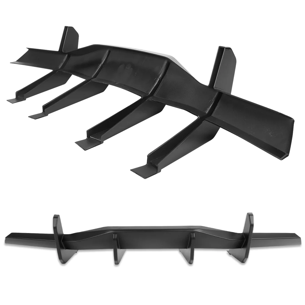 For 2020-2025 Chevrolet Corvette C8 Stingray  Rear Bumper Diffuser Fin Lip -Unpainted Matte Black - Image 4