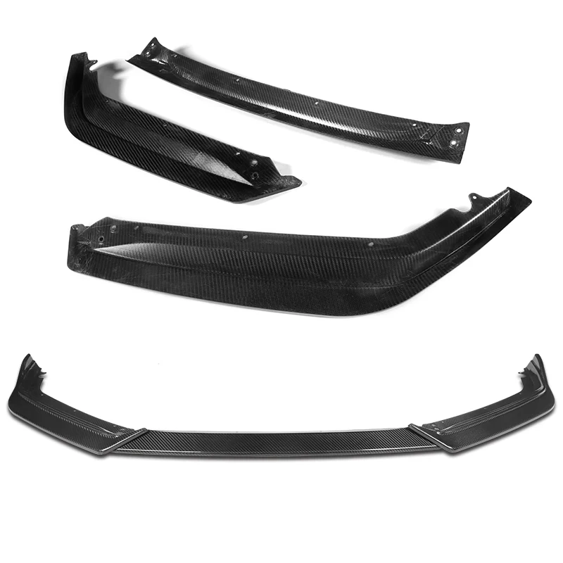 For 2021-2022 Honda Accord Sedan Carbon Fiber Front Bumper Body Splitter Spoiler Lip 3PCS - Image 5