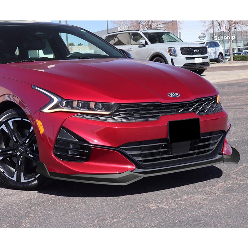 For 2021-2024 Kia K5 GT-Line STP-Style 3-PCS Matt Black Front Bumper Body Spoiler Lip - Image 6