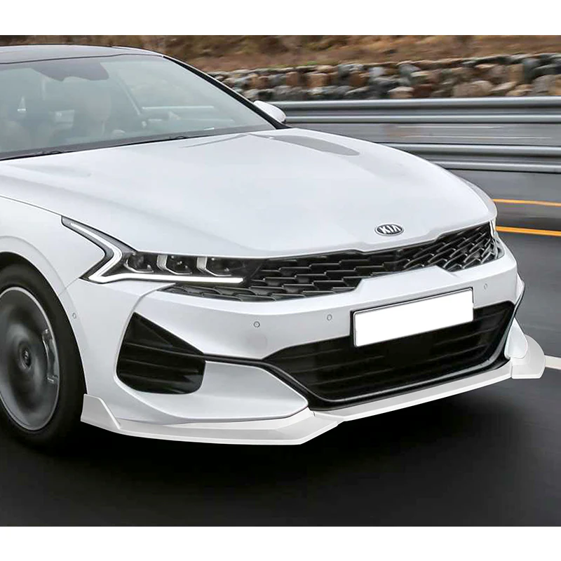 For 2021-2024 Kia K5 GT-Line STP-Style 3-PCS Painted White Front Bumper Spoiler Lip - Image 6