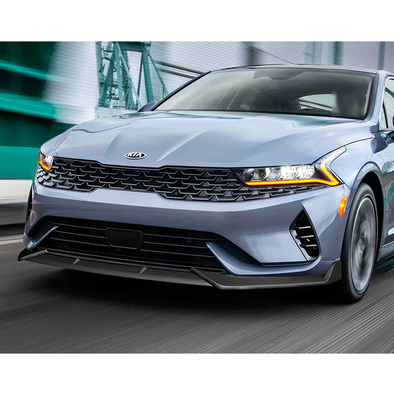 For 2021-2024 Kia Optima K5 3-PCS  Matt Black Front Bumper Body Splitter Spoiler Lip - Image 5