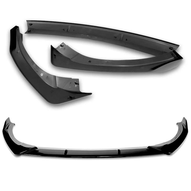 For 2021-2024 Kia Optima K5 3-PCS Painted Black Front Bumper Body Splitter Spoiler Lip - Image 4