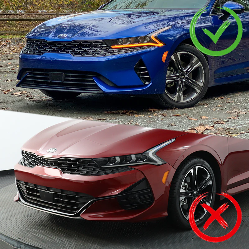 For 2021-2024 Kia Optima K5 3-PCS  Matt Black Front Bumper Body Splitter Spoiler Lip - Image 6
